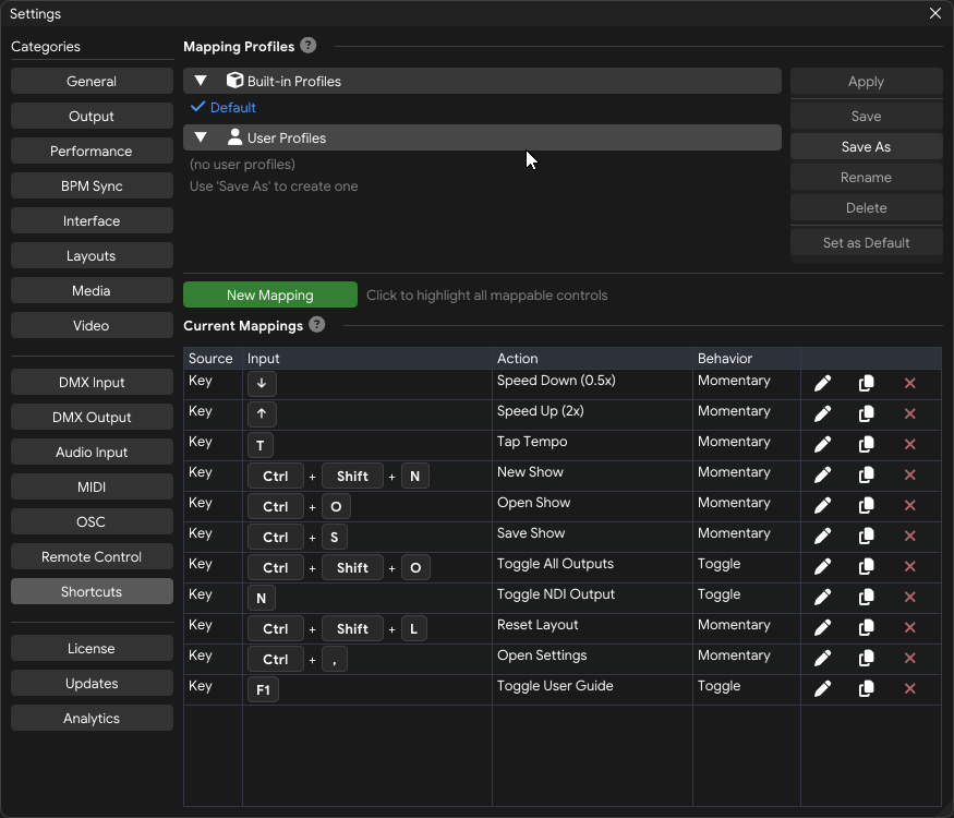 FXCanvas keyboard shortcuts and external control